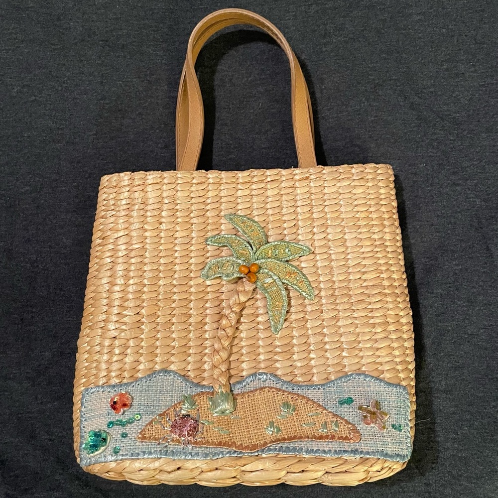 Capelli Straworld Purse - Palm on Deserted Island